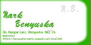 mark benyuska business card